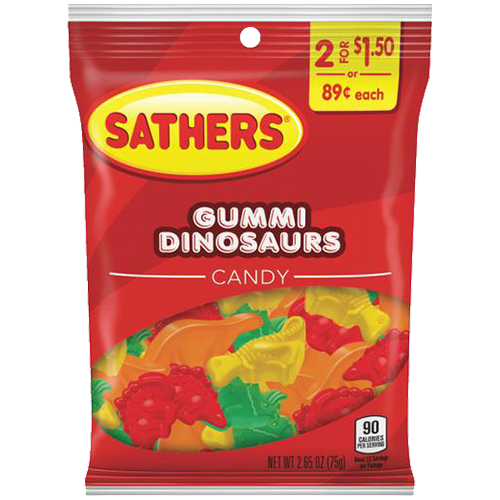 2/$150 GUMMI DINOSAURS